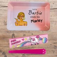 raupir Set pink Choosyapers Einhorn Papers Drehtablett Tube