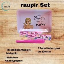 raupir Set pink Choosyapers Einhorn Papers Drehtablett Tube