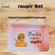 raupir Set pink Choosyapers Einhorn Papers Drehtablett Tube